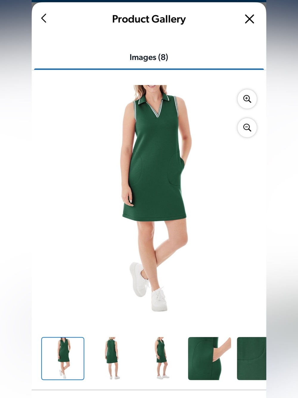Members Mark Sandwash Pique Polo Dress size M NWT